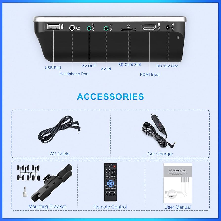その他 NAVISKAUTO BN1034B Amazon.com: NAVISKAUTO 10.1'' DVD Player for Car with