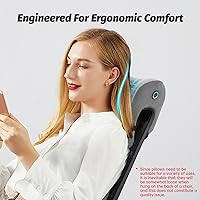 Vista 2 de Almohada de Reposacabezas para Silla de Oficina Almohada de Cuello Espuma Viscoelástica Ergonómica Almohada de Escritorio para Siesta, Accesorio