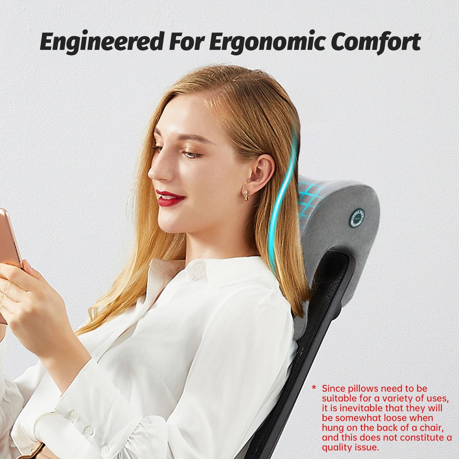 Condition photo showing New/Like New for xiaomubiao headrest office chair neck pillow ergonomic memory foam desk pillow for napping - multifunctional comfort for adult workstations,neck support pillow chair for car, office, gaming