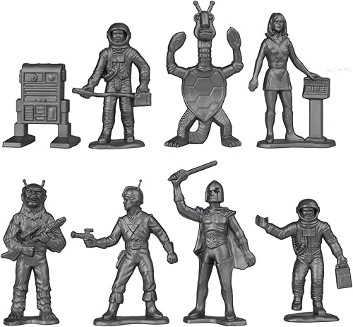 Miniatura 4 de TimMee Galaxy Laser Team Space Figuras Negro vs Plata 50 piezas Hecho en Estados Unidos