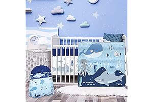 Rtteri 4 Pieces Baby Crib Bedding Set: Soft Nursery Bedding for the Little Sailors
