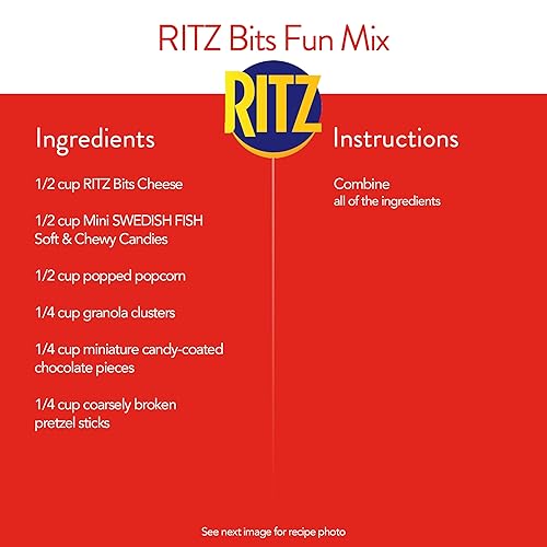 Miniatura 12 de RITZ Bits Cheese and Spicy Queso Cheese Sandwich Crackers - Paquete variado, aperitivos para niños y adultos, aperitivos para el almuerzo, bolsas de