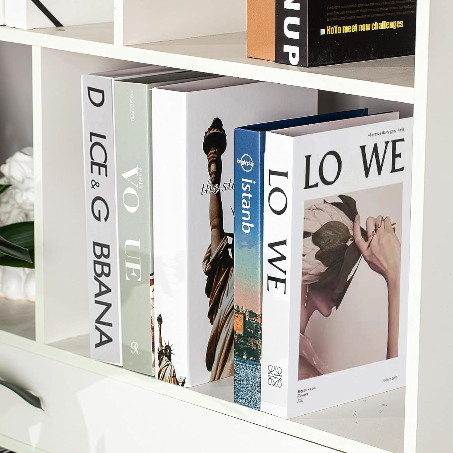 Set De 2 Libros Falsos Decorativos Para Estantería (22x15x4.2cm) – Simulan Libros Reales, Patrones Aleatorios – Ideal Para Mesa De Café O Biblioteca