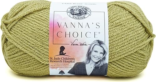 Vista 41 de Lion Brand Yarn - Ovillo de lana Vanna's Choice, color cebada, 1 madeja