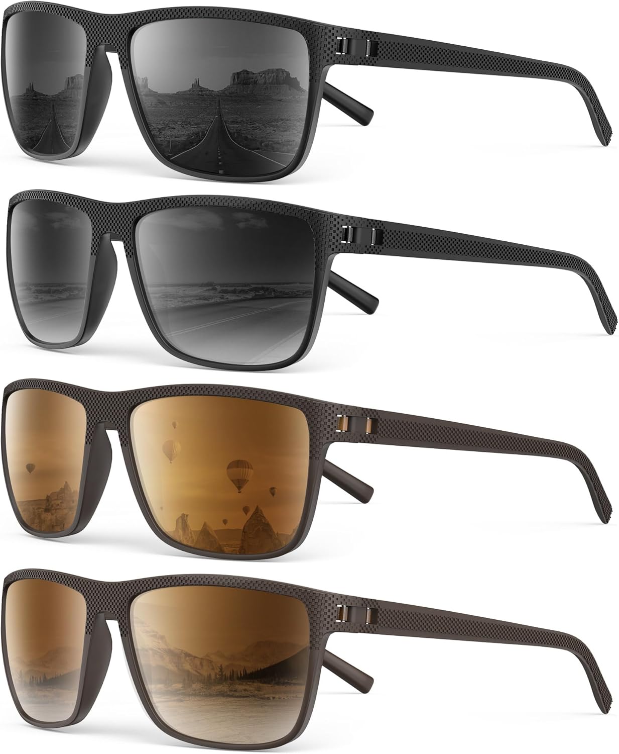 F(4 Pack)-black + Brown + Gradient Gray + Gradient Brown