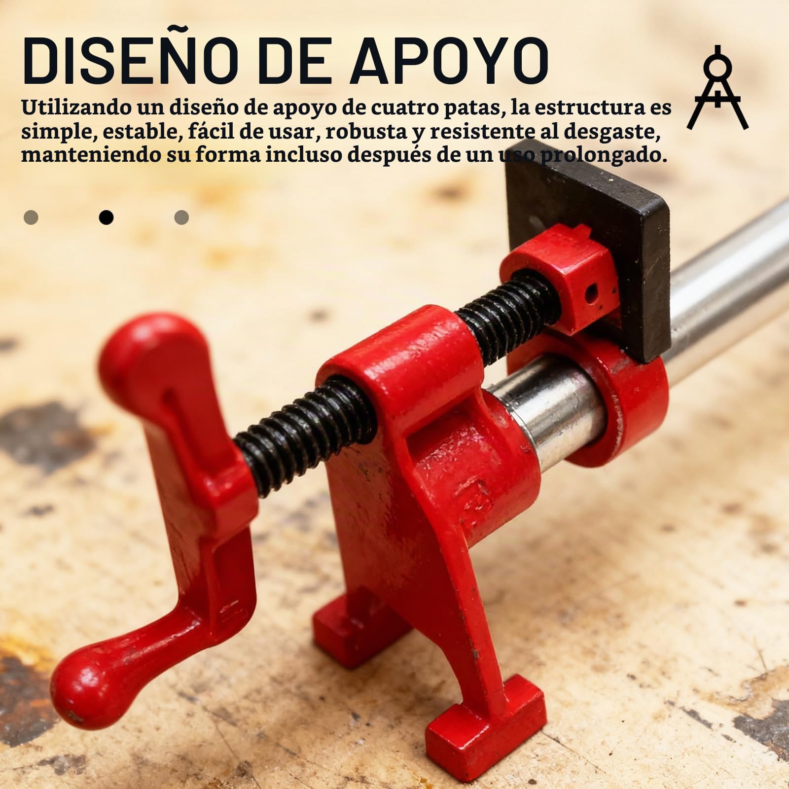 Juego De 6 Abrazaderas Para Tubos De 3/4", 4 Abrazaderas De Liberación Rápida Con 2 Tubos De Acero De 60 cm Juego De Abrazaderas Para Madera Abrazaderas Para Mangueras Para Carpintería