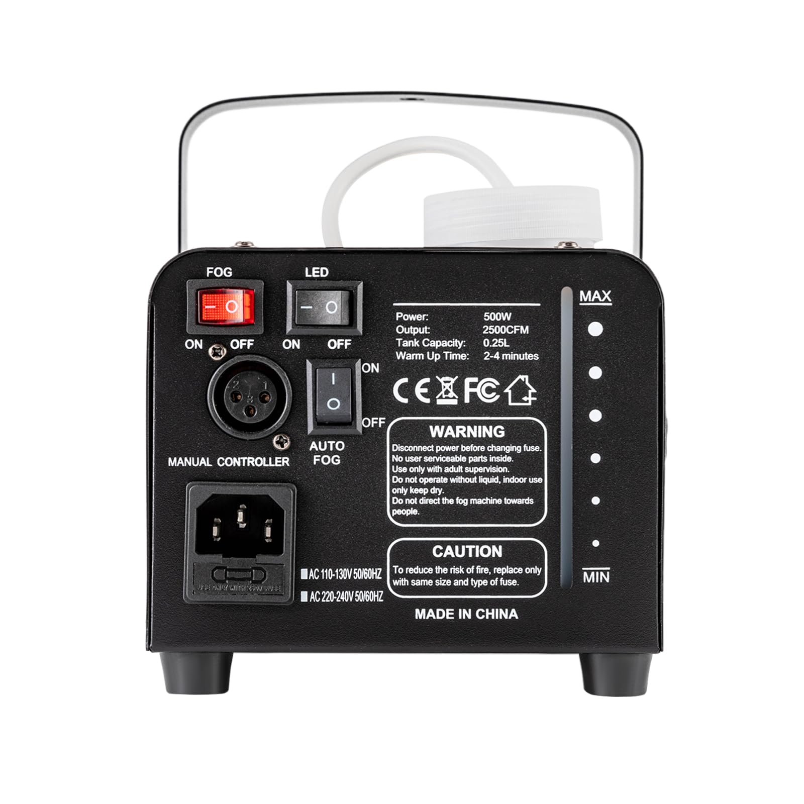 Máquina de Niebla, Máquina de Humo con 18 LED y 13 Colores, 500W Máquina Humo Portátil con Mando a Distancia para Fiestas, Halloween, DJ, Disco