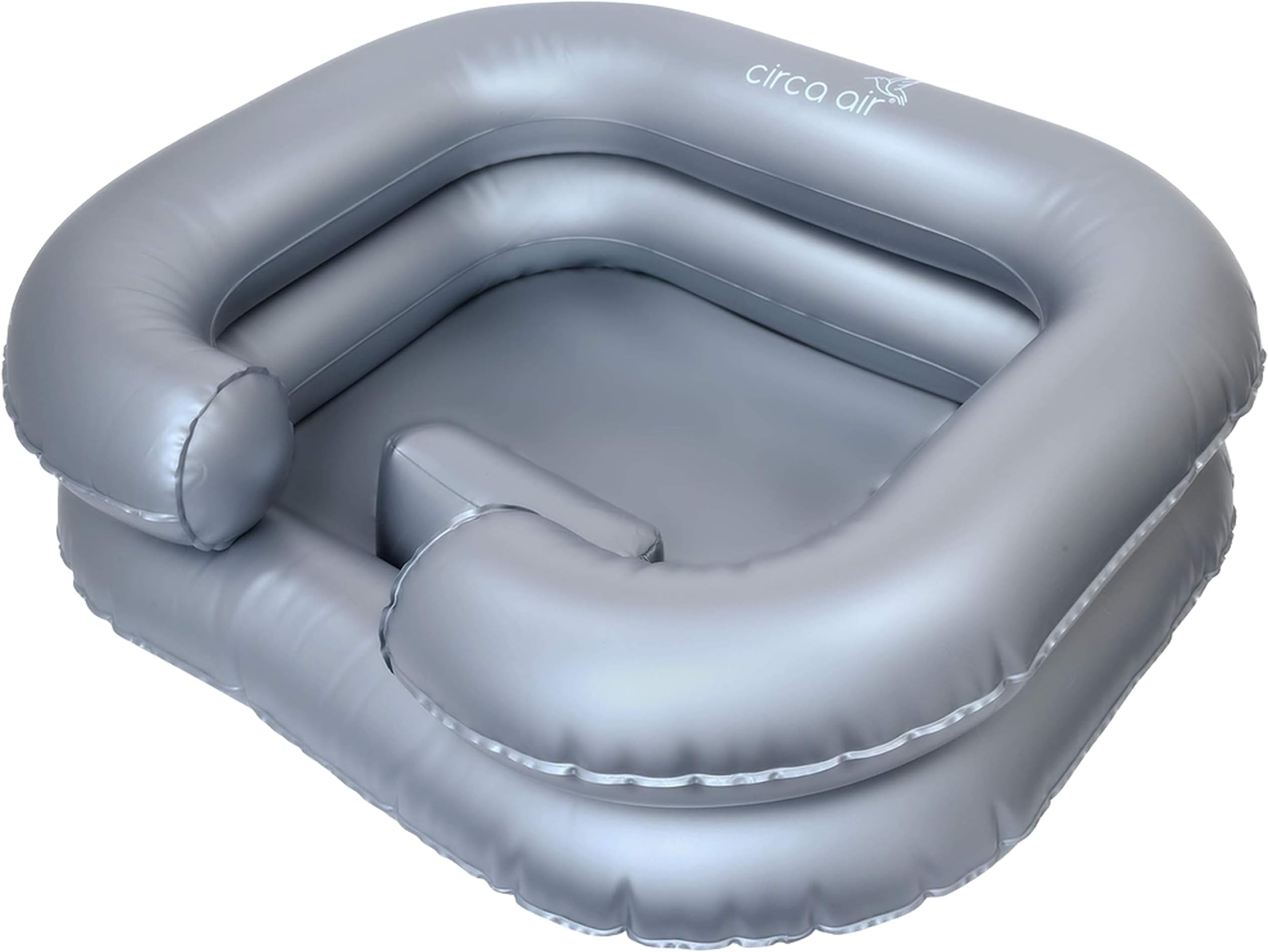 Circa Air Inflatable Hair Washing Basin For Bedridden - Wash Hair In Bed With Shampoo Basin. Portable Shampoo Bowl With Pillow For Extra Comfort. The Perfect Inflatable Sink For Locs Detox