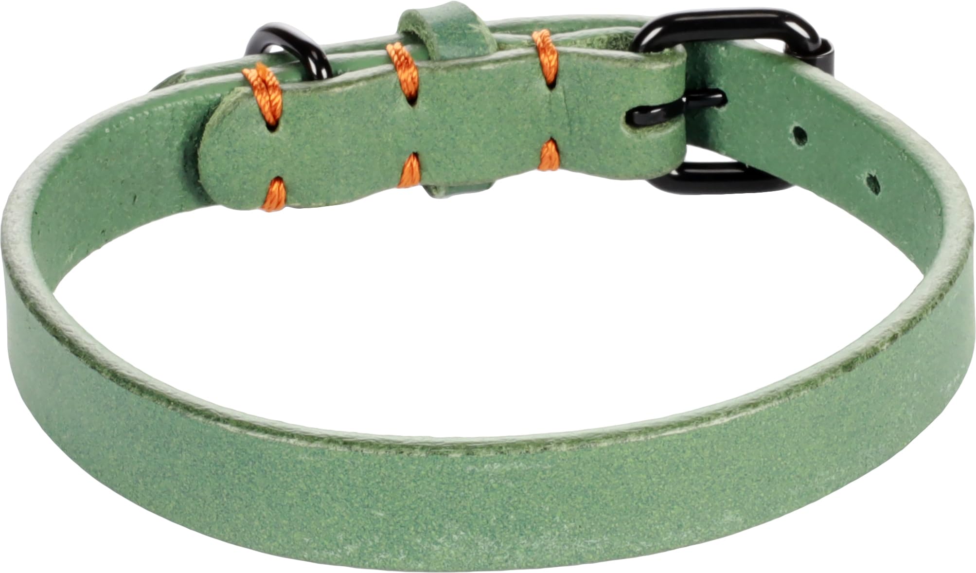 Flamingo Dog Collar Leano Green S 29-35cm 15mm