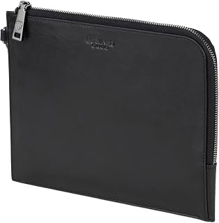 Carpeta de Documentos de Piel de Alex, con Bolsillo para Banco y Organizador de Viaje para Pasaporte, Billetes, bolígrafos, Color Negro, Alex M, M/XL, Minimalista