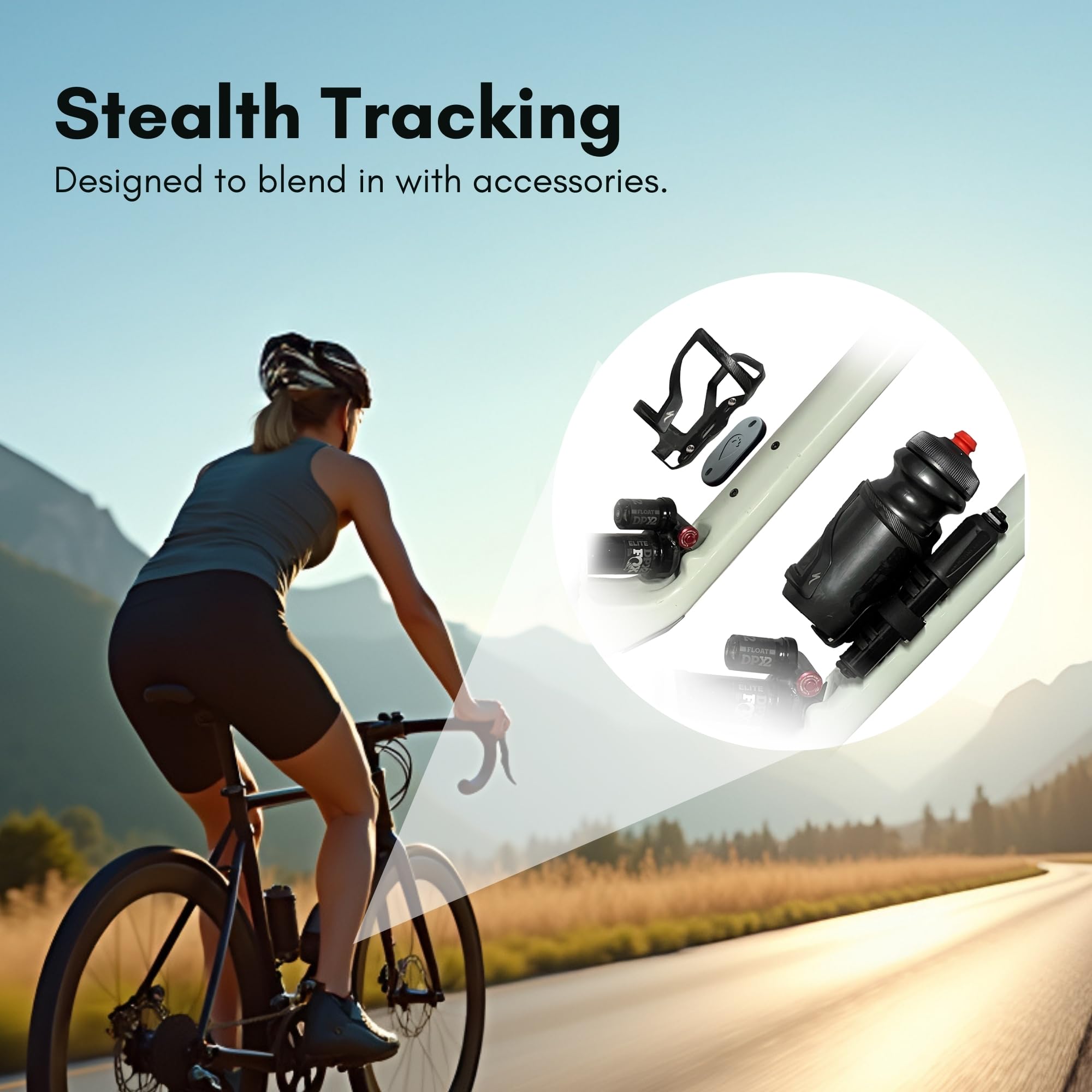 Bikebac Localizzatore per bicicletta, funziona con Apple Find My, impermeabile, batteria da 12 mesi in su, non richiede Airtag