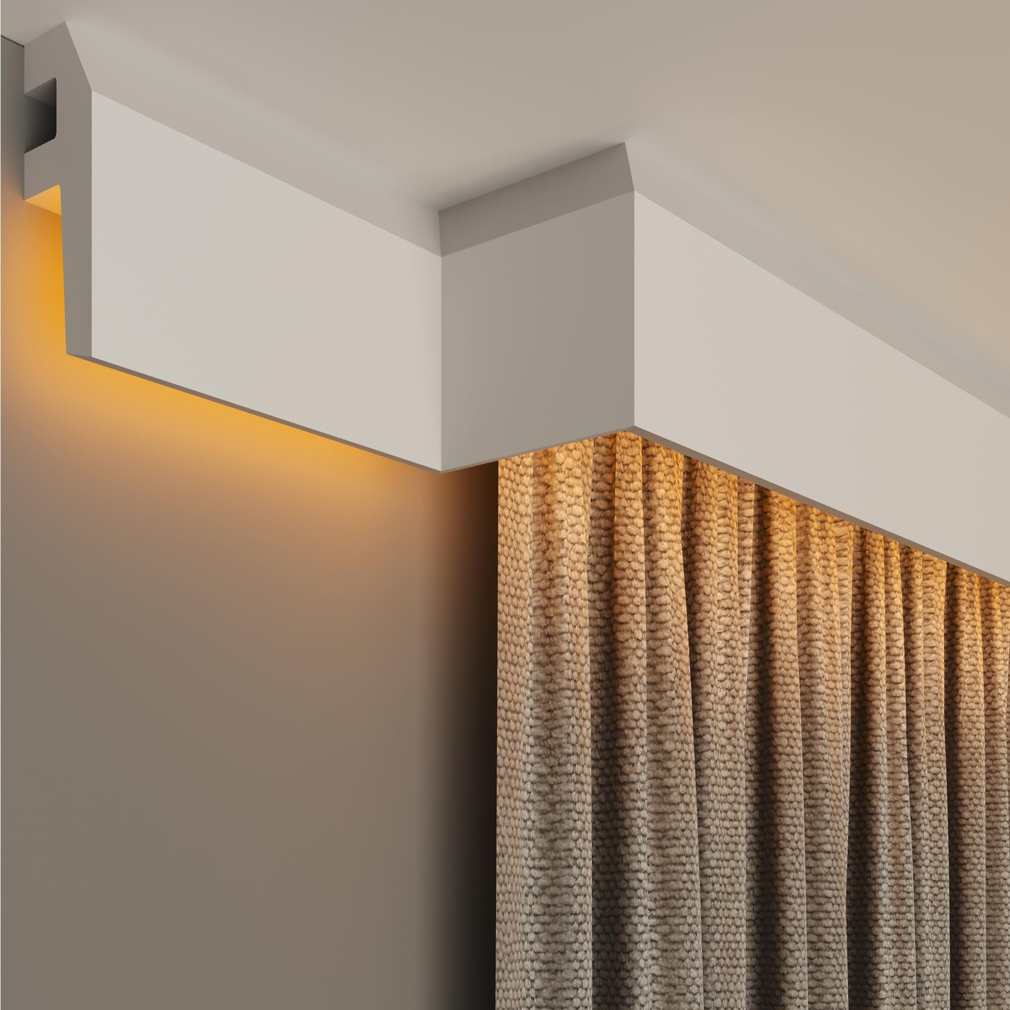 FAST DECOR Coving for Ceilings, Premium Extruded Polystyrene Cornice Coving, Lightweight Decorative Ceiling Coving Moulding, Easy DIY Installation, XPS Cornice Trim (CLD02, 6m (3 Length)) โ image 1