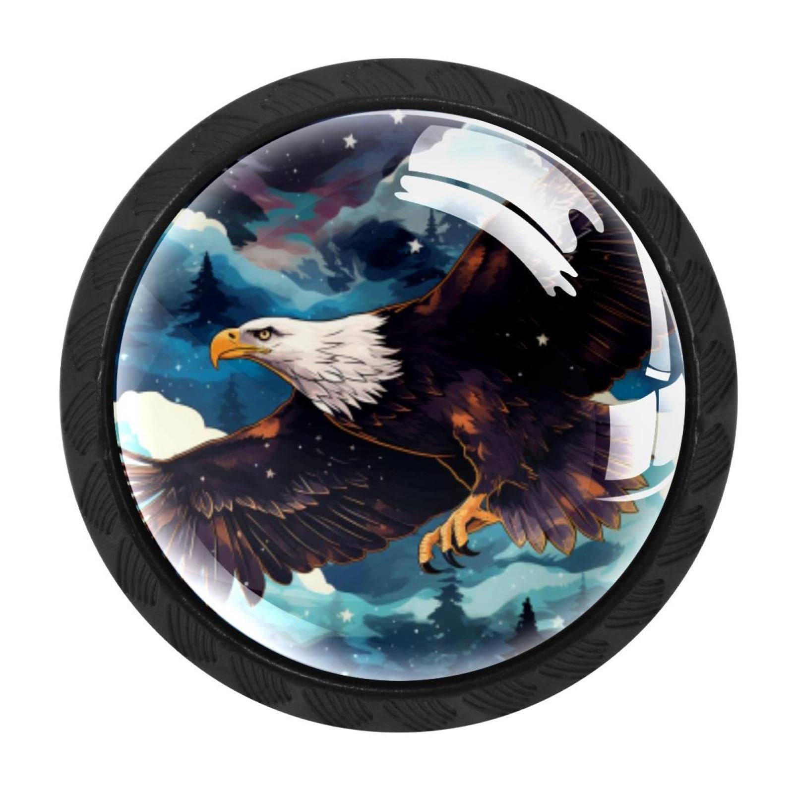 Chenzzzz Multicolored 11 4 Pieces Starry Eagle Kitchen Cabinet Knobs Drawer Knobs Dresser Knobs Black Knobs Drawer Pulls Dresser Drawer Handles Knobs For Dresser Drawers