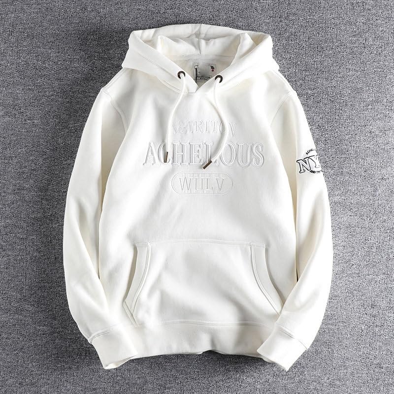 Sudadera de forro polar premium con acabados bordados y bolsillo para caballero 3