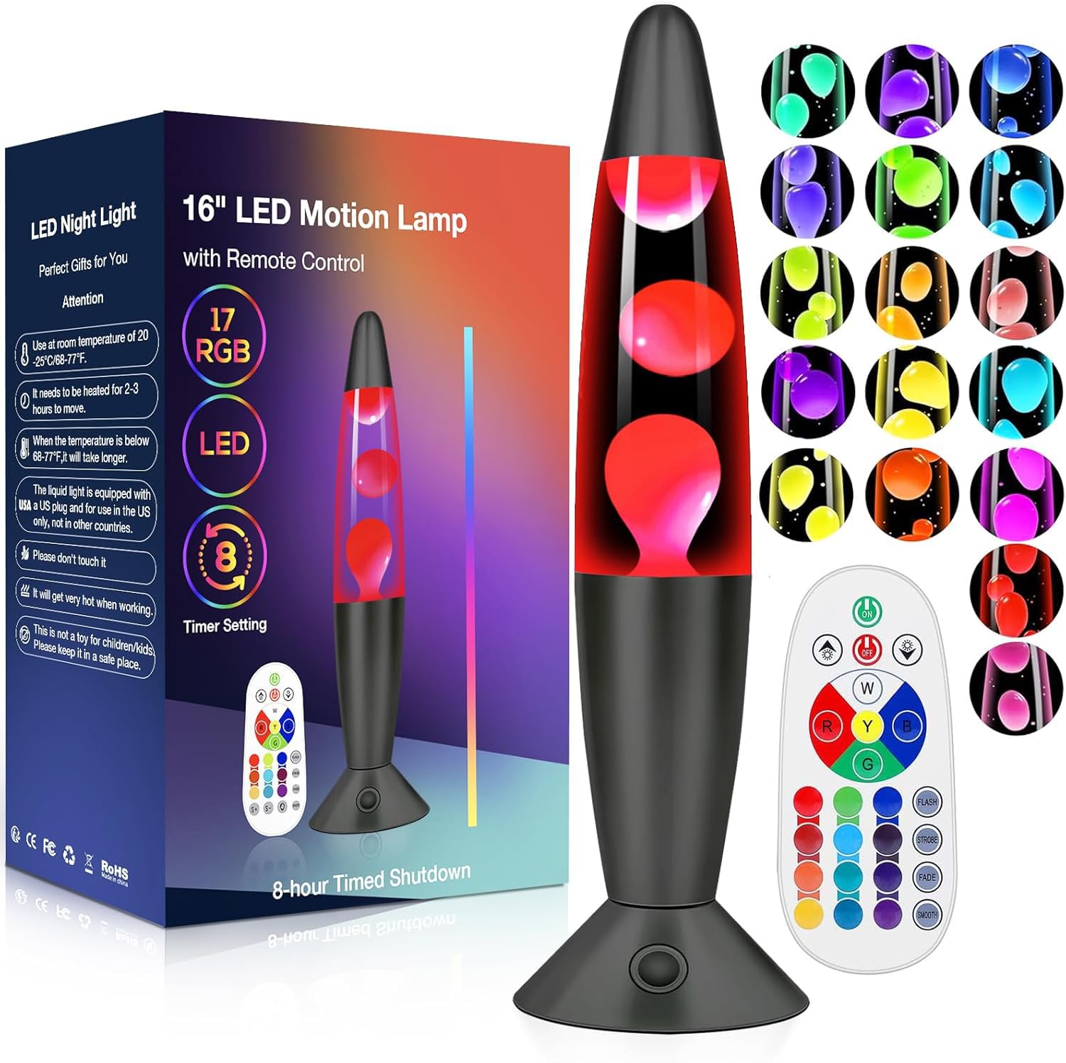 Photo 1 of Biulazyda 16 Inch LED Liquid Motion Lamp
