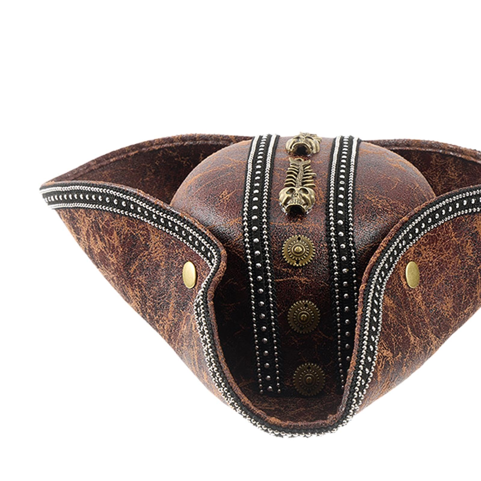 Cappello da pirata a per uomo e donna, accessori per costumi di Halloween e feste in maschera