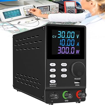 DC Power Supply Variable, 0-120 V 0-3 A Bench Power Supply, high Power Adjustable Switching Power Supply with Encoder Adjustment, Variable Regulated Power Supply,Black-SPPS1203D/220V