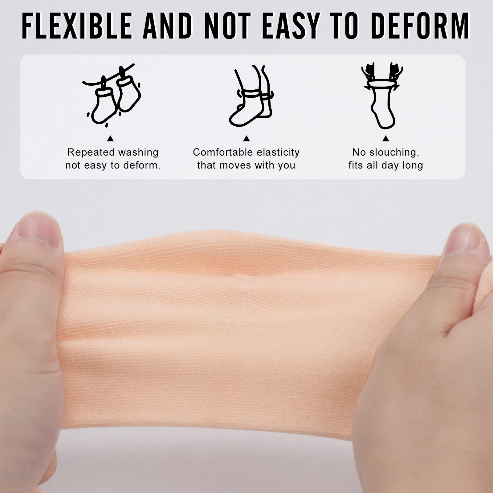 Lot de 4 paires de chaussettes de ballet pour filles, en coton oxygéné respirant, rose nude, orteils sans couture, chaussettes de danse extensibles pour tout-petits/enfants