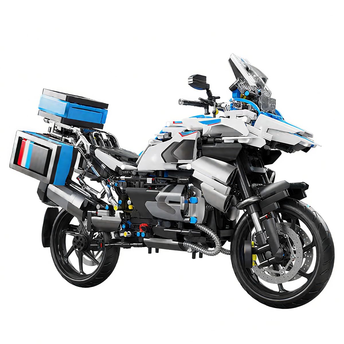 Auspcers Technik Motorrad Bausteine für R1250 GS, 2369 Teile 1:5 Technik Supermotorrad Modell Bauset für ab 15 Jahre, kompatibel mit großen Marken(Originalverpackung nicht im Lieferumfang enthalten.)