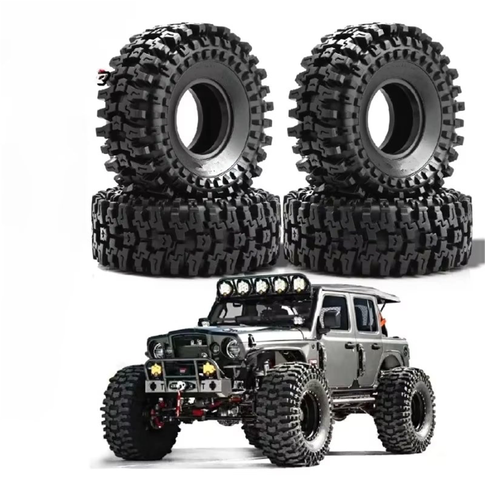 RC Car Pneumatico Ruota Compatibile con AXIAL per SCX10 II III per Capra per TRXS per TRX-4 1/10 RC Truck 1.9" per Rock Crawler Pneumatici Pneumatico da 120mm