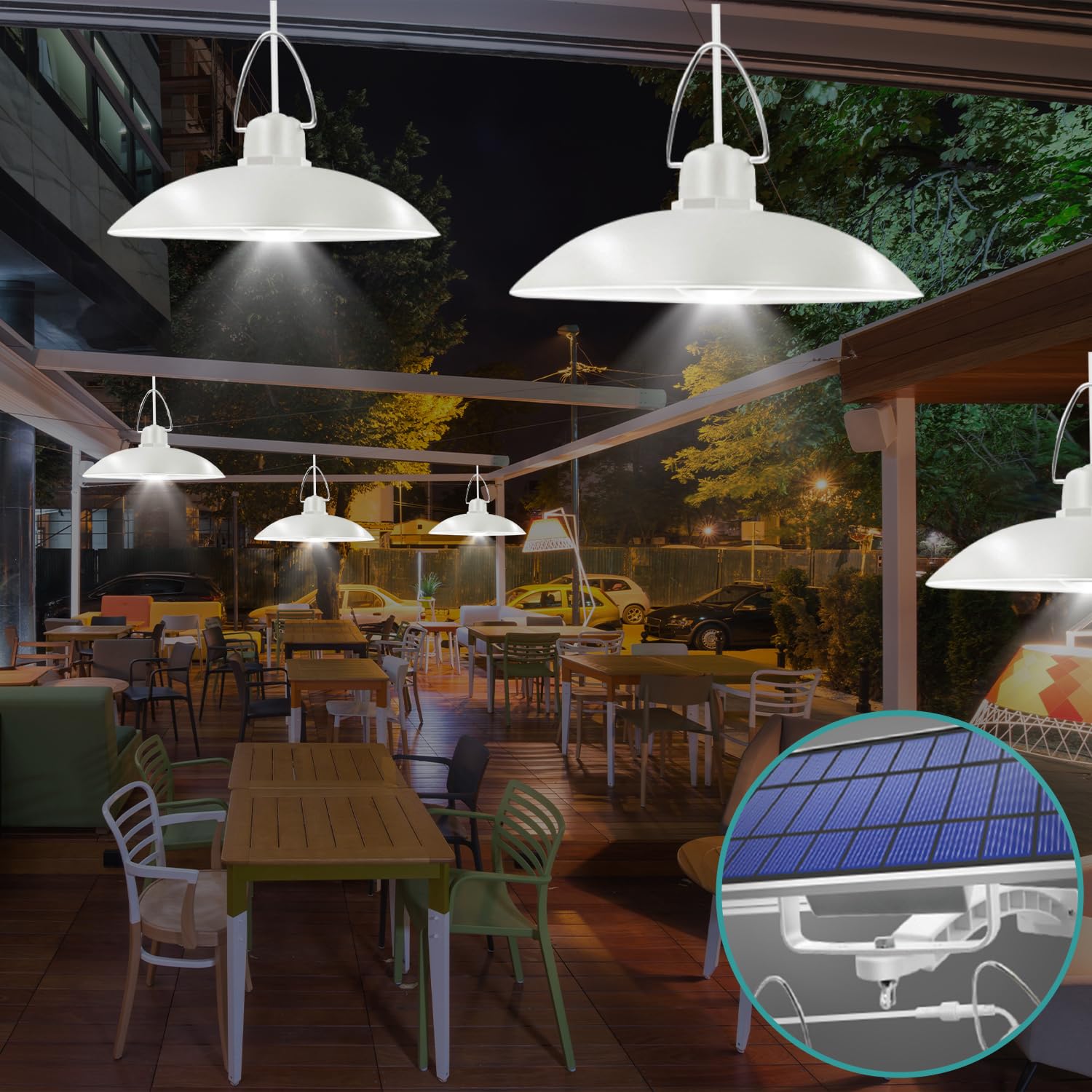 FOREVER Luce LED solare Sunari FLS-80 Doppia 6W 520lm 4500K 5500mAh Li-Io ideale per il giardino e il garage.