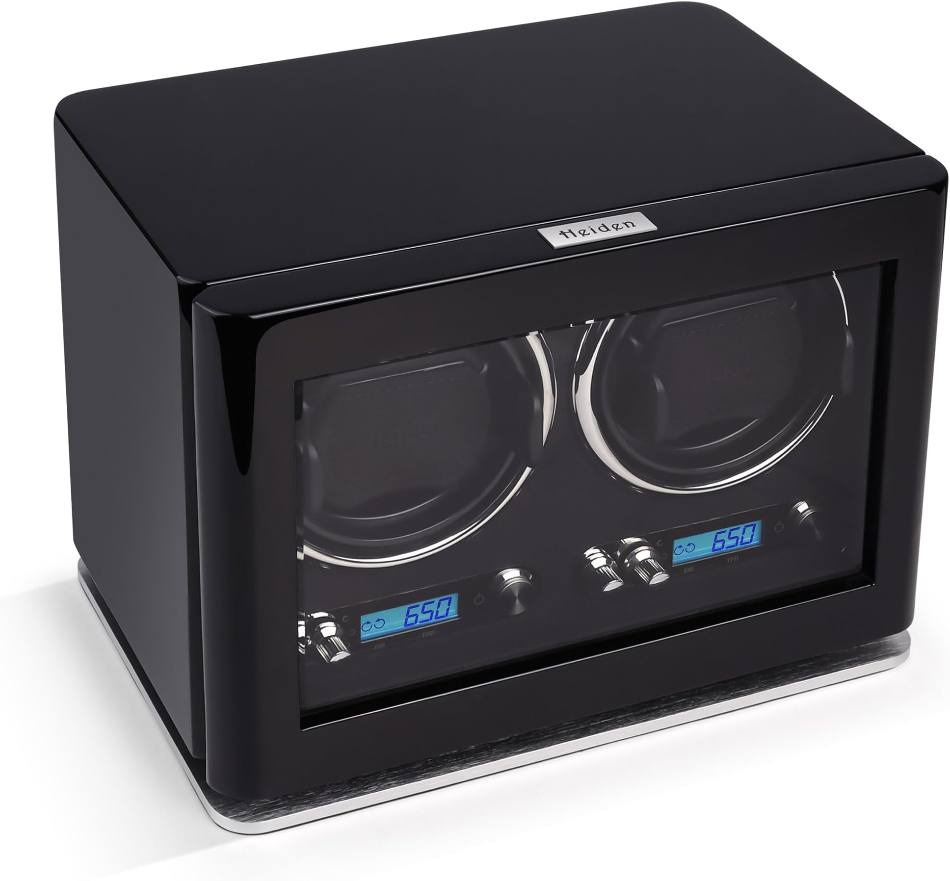 Double Watch Winder - Direct Drive Brushless Motor, LCD Digital Controls - Zero Magnetization, 100+ Setting Combination, Ultra Quiet Nova 2 Watch Winder for Automatic Watches Such as Rolex