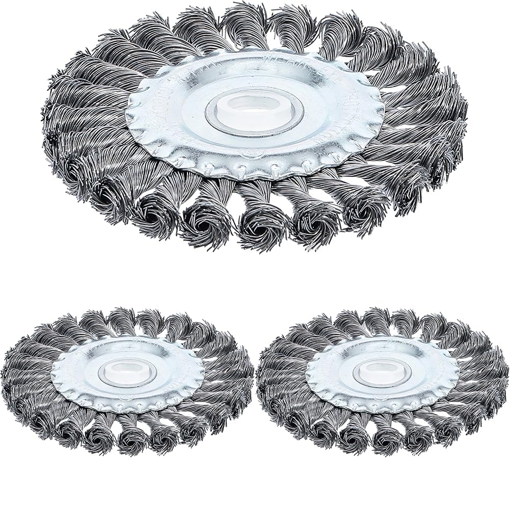 Brosse ronde tressée Ø 125 mm BGS 3986 brosse plate meuleuse pour enlever la rouille