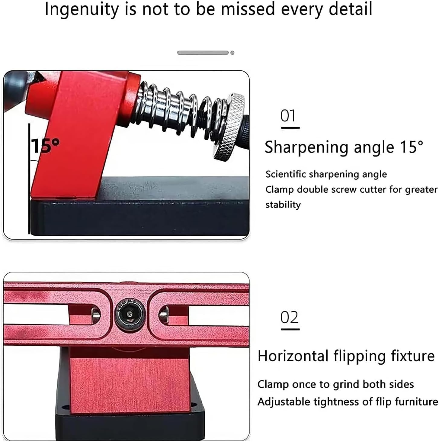 Fixed Angle Knife Sharpener, Professional Aluminum Alloy Adjustable Knife Sharpener with 6 Whetstones, 360° Flipping Angle Adjustable Design, for Kitchen Knife, Fruit Knife, (