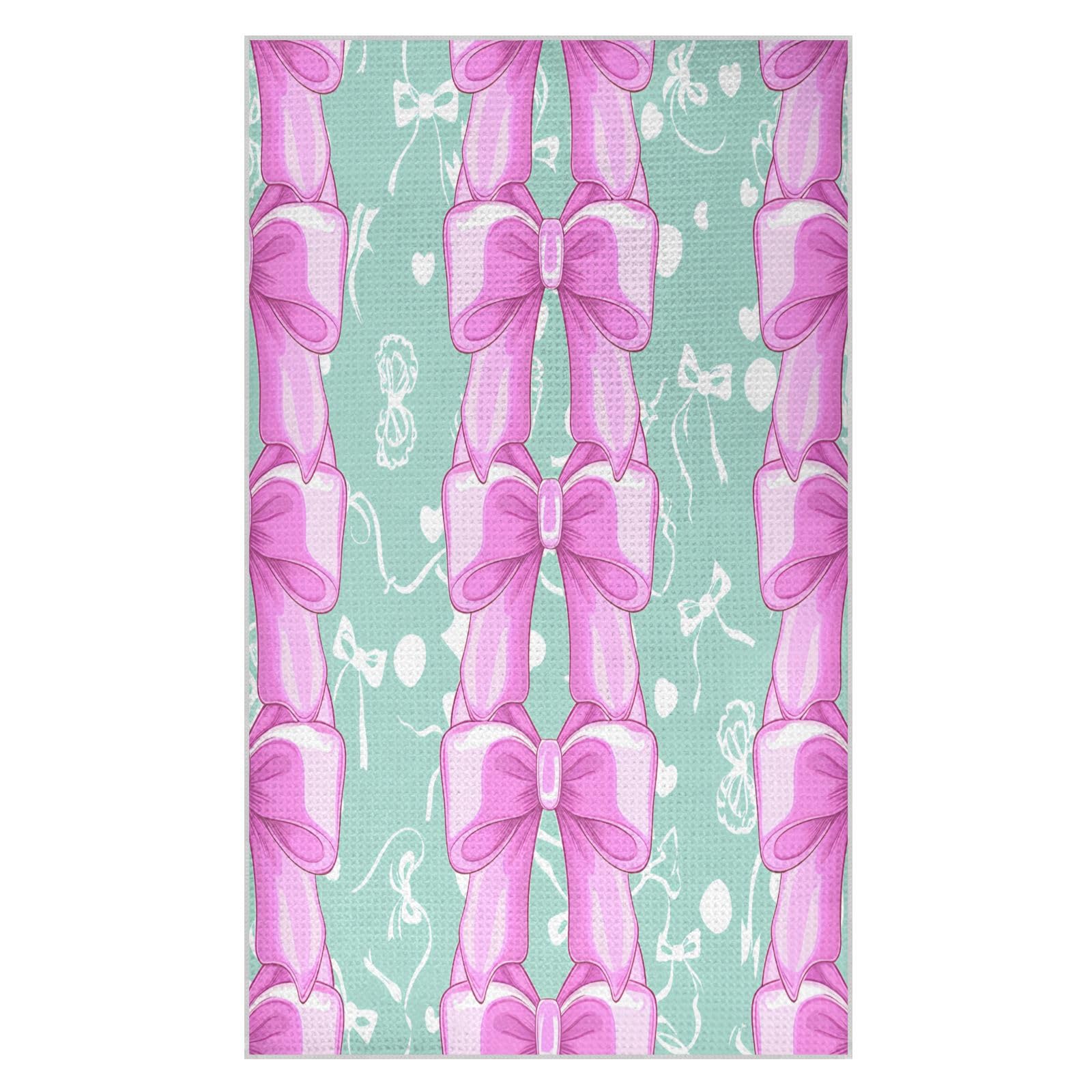BURSTDDY Bows Kitchen Towels,Absorbent Dish Towels 1 Pack
