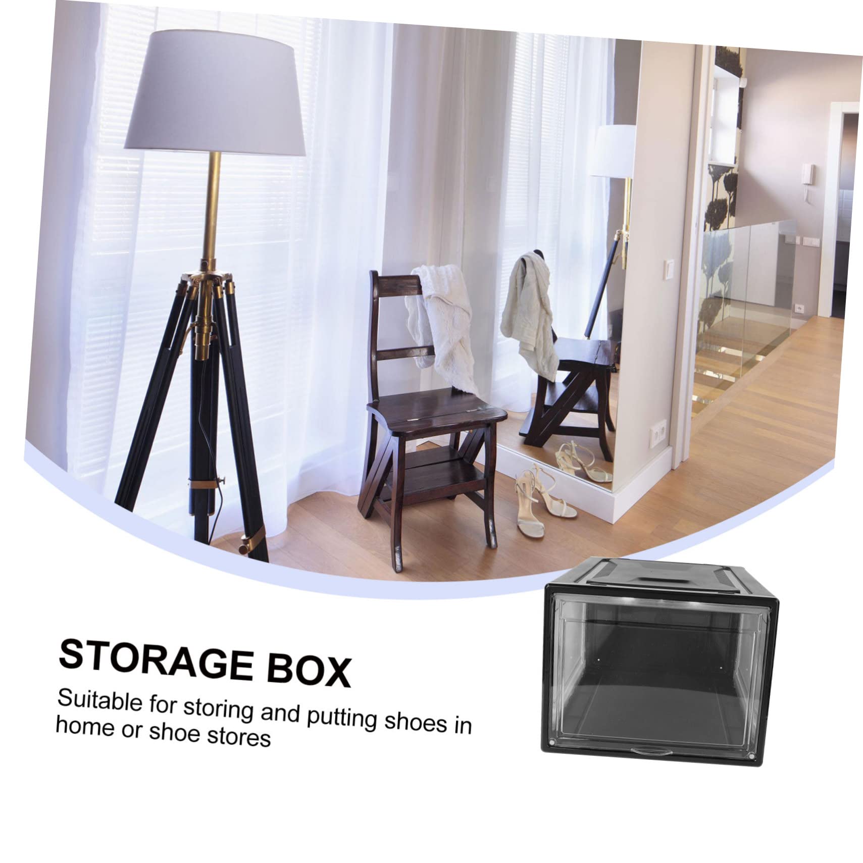 Cabilock Scatola Trasparente per Scarpe da Custodia Impilabile in Organizer per Scarpe Design Facile da Aprire Scarpiera