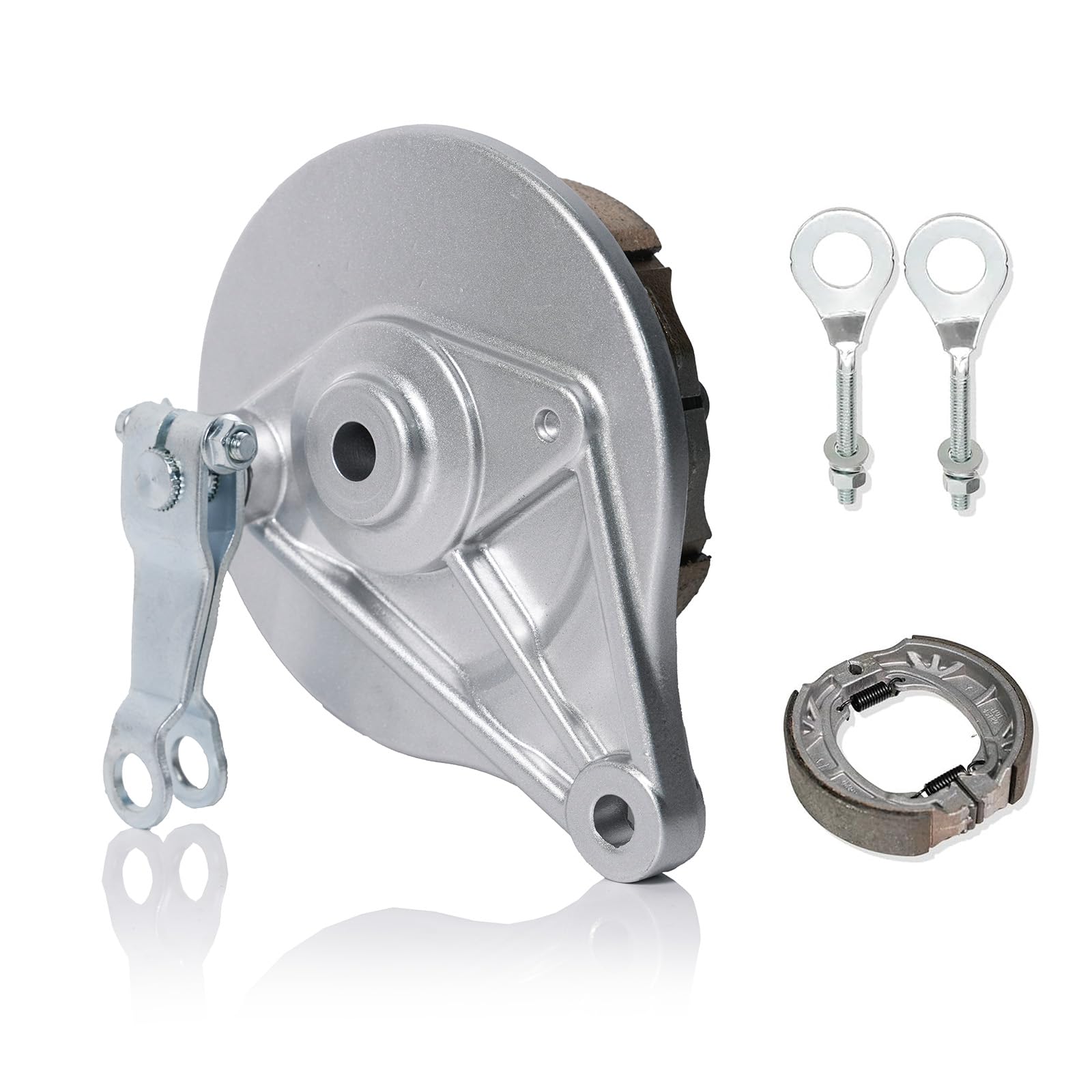 JMCHstore Rear Drum Brake Cover Shoe Kit w/Chain Tensioner for Baja Massimo MB200, Baja Heat, Mini Baja, Baja Warrior, Baja Carbon 6.5 Serengeti puma/Yukon trail puma 196cc Mini Bike