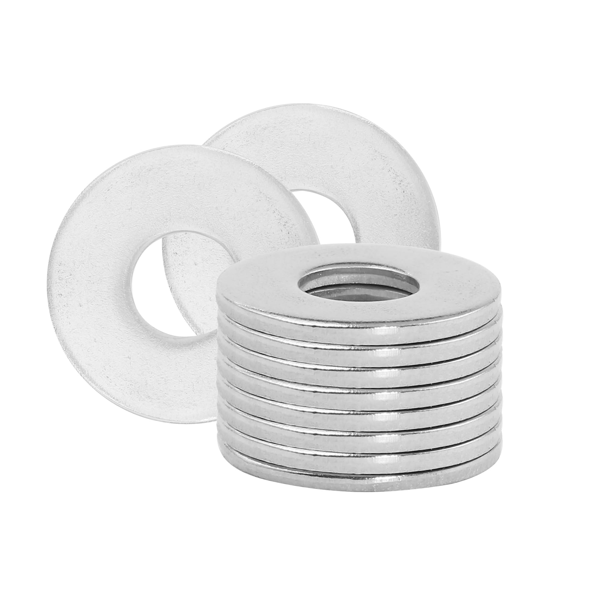 Zernmiarder M4 Stainless Steel Flat Washers - 9mm Outside Diameter, 304（18-8） Stainless Steel Washers Metal Washer for Screws Bolts, Pack of 100