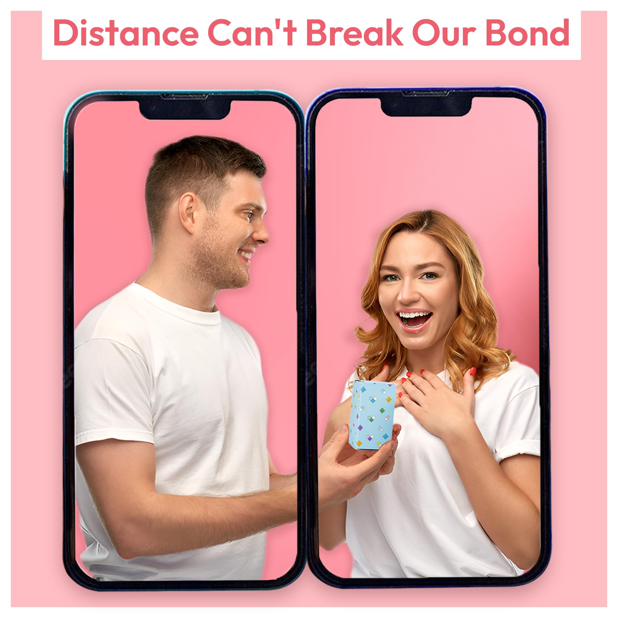 NIBIBALA Love Capsules Messages in a Bottle, 50+ Blank Love Letters for Long Distance Relationships, Valentine's Day Gifts for Couples (Long Distance (Blank))