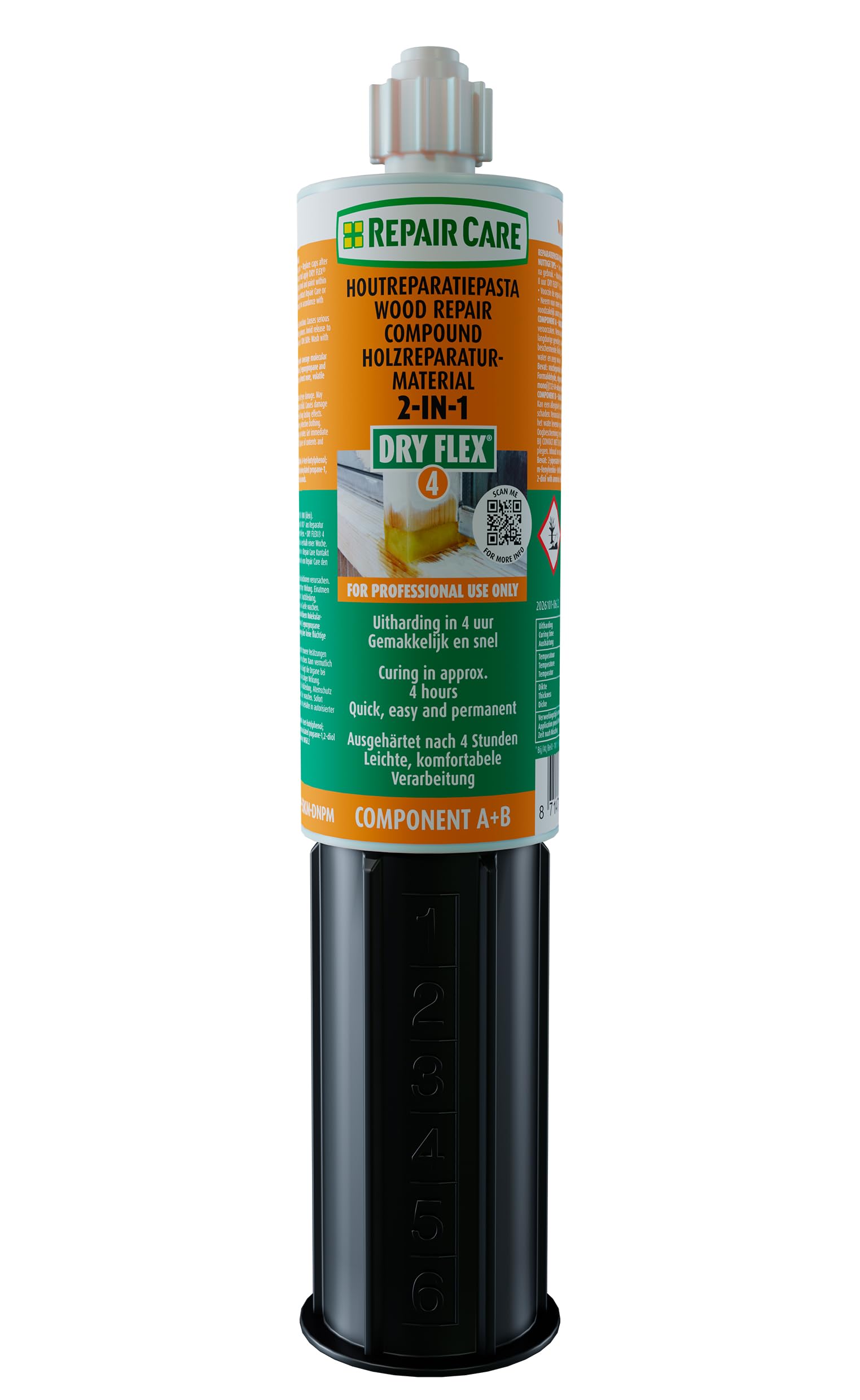 Repair Care Dry Flex 4 2-in-1 - Elastic Wood Repair Compound Ideal for Permanent Repair of Decayed and Damaged Wood Paintable After 4 Hours product thumbnail 2