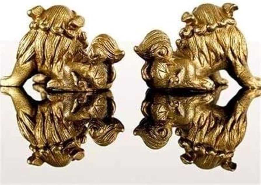 フードッグ像(1組) ブルーセラミック 中国風水 装飾 繁栄アクセサリー フードッグ像(1組) ブルーセラミック 中国風水 装飾 繁栄アクセサリー