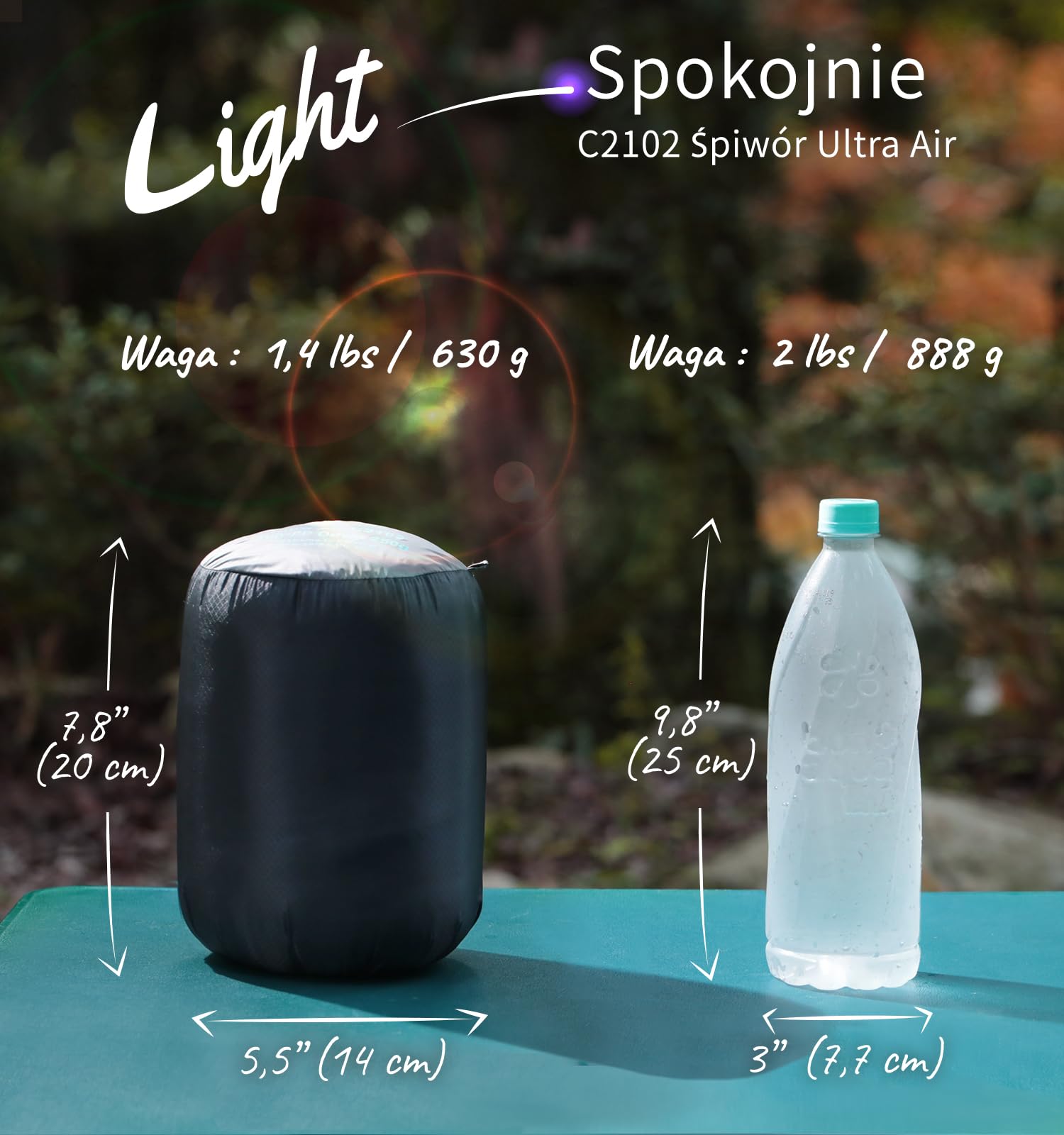 Litume Ultralekki śpiwór dla mumii letni 3 pory roku, 3°C - 15°C, 700+ FP, kompaktowy i przenośny na wędrówki, podróże, kemping, na zewnątrz, dla dorosłych, trwały (C2102)