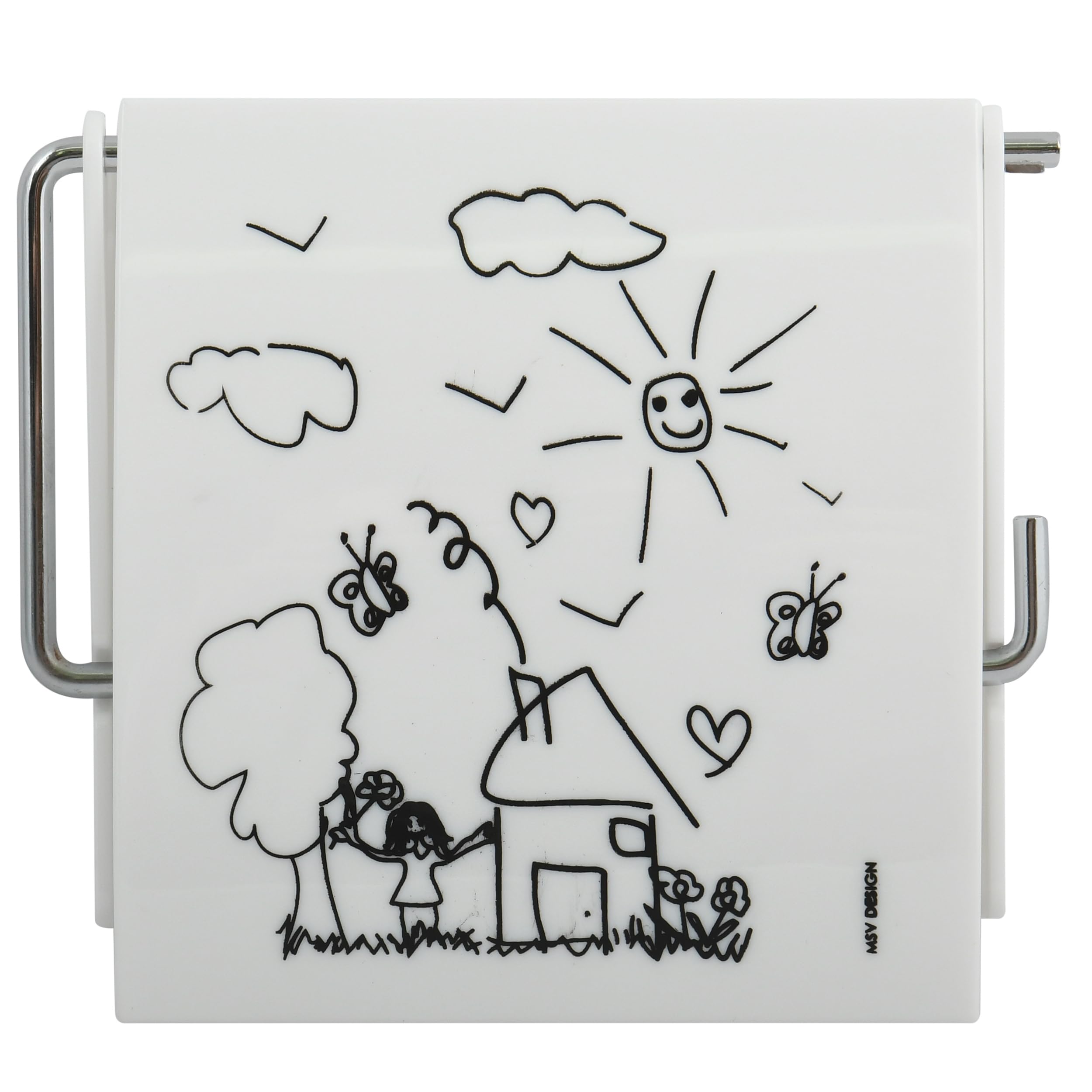 MSV Bathroom Series Toilet Roll Holder Toilet Roll Holder with Flap - Nursery