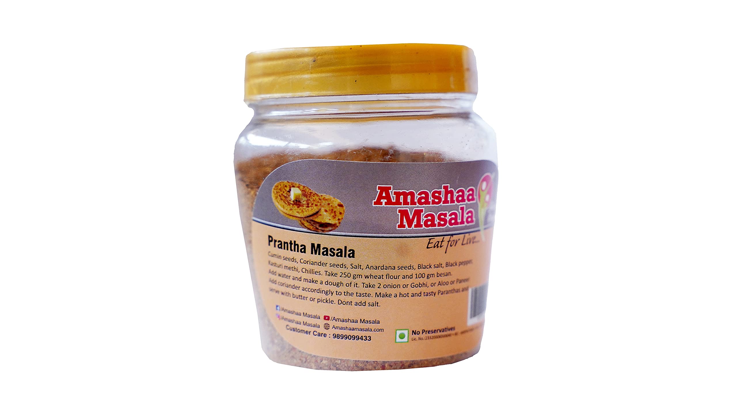 Amashaa Prantha Masala | 100g | Ready To Cook | Premix Spice (B09X3JJTCH) Amazon Price History, Amazon Price Tracker