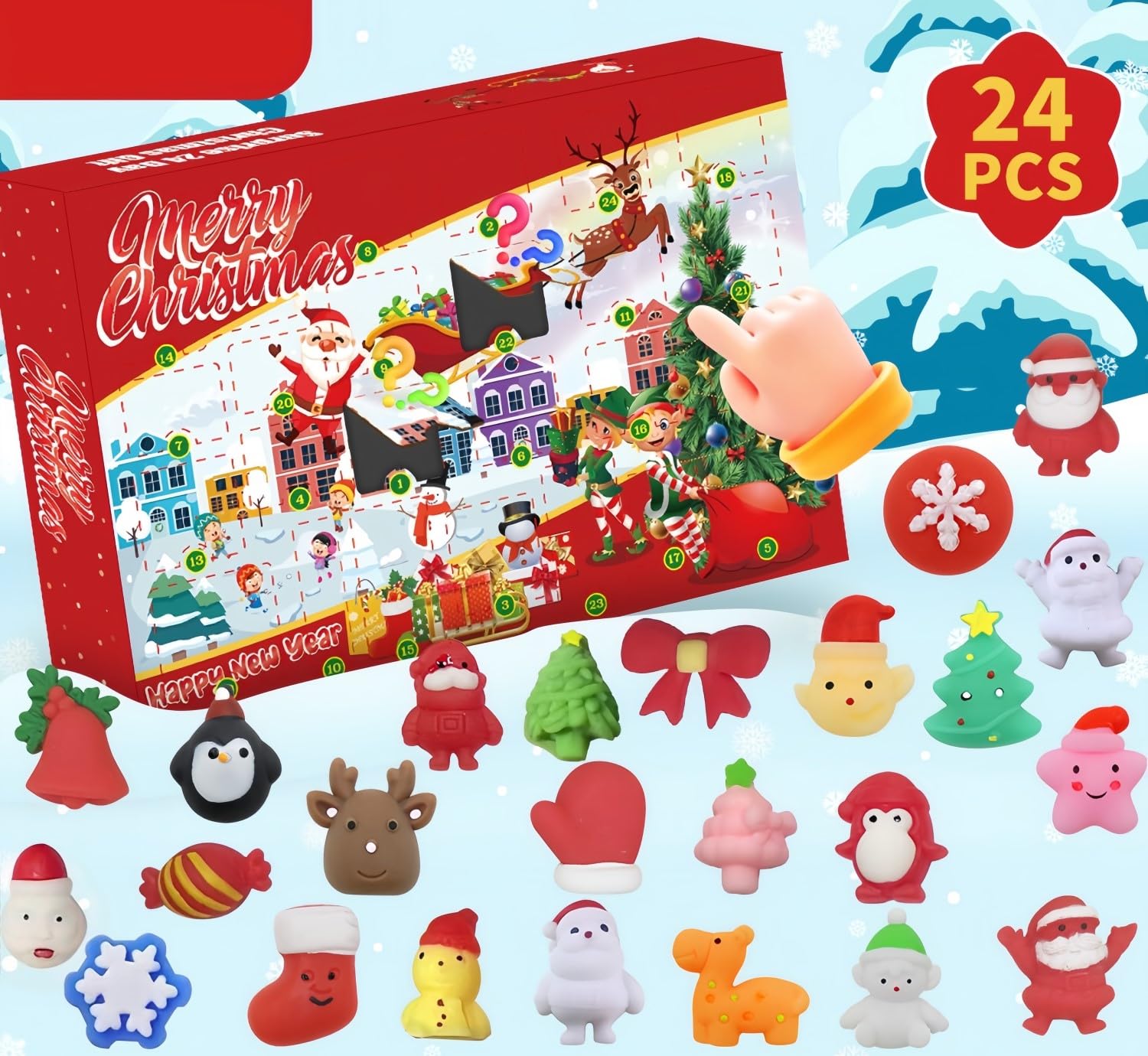 KAHEIGN Calendario de Adviento 2025, Cuenta Regresiva de Navidad de 24 Días con 895 Piezas 12 En 1 Trineo de Papá Noel Casa de Postres Bloques de Construcción para Navideños Regalos Fiesta Decoración — view 9
