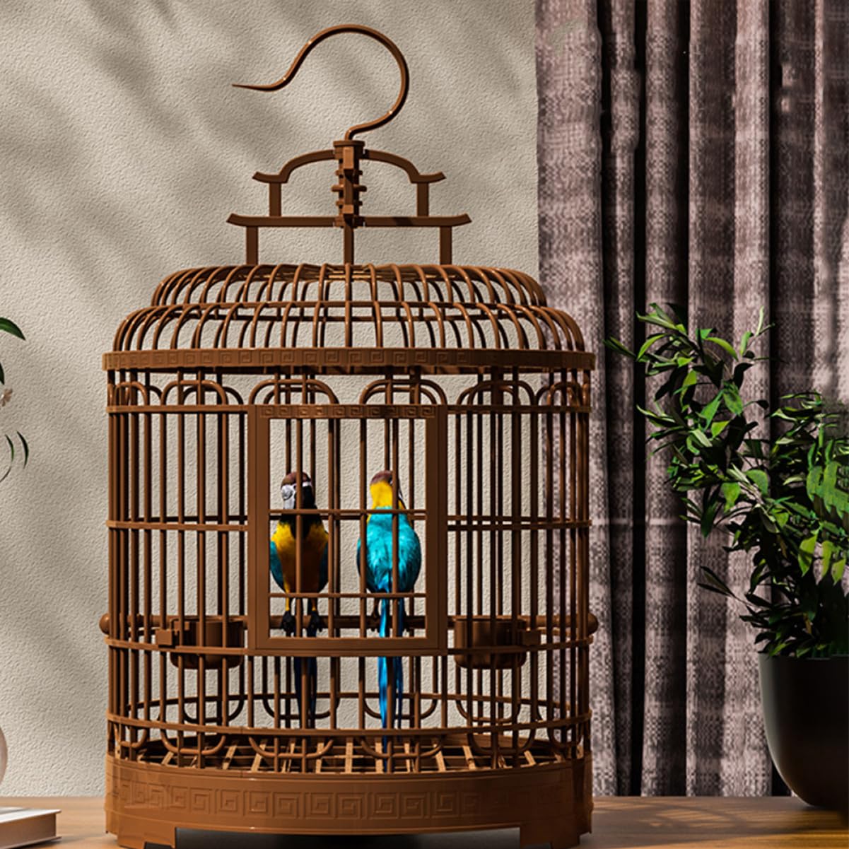 INOOMP Cage Da Per Uccelli Vintage Rotonda Portatile Per Pappagalli e Uccelli Esotici Per Ed Esterno Spaziosa e Resistente