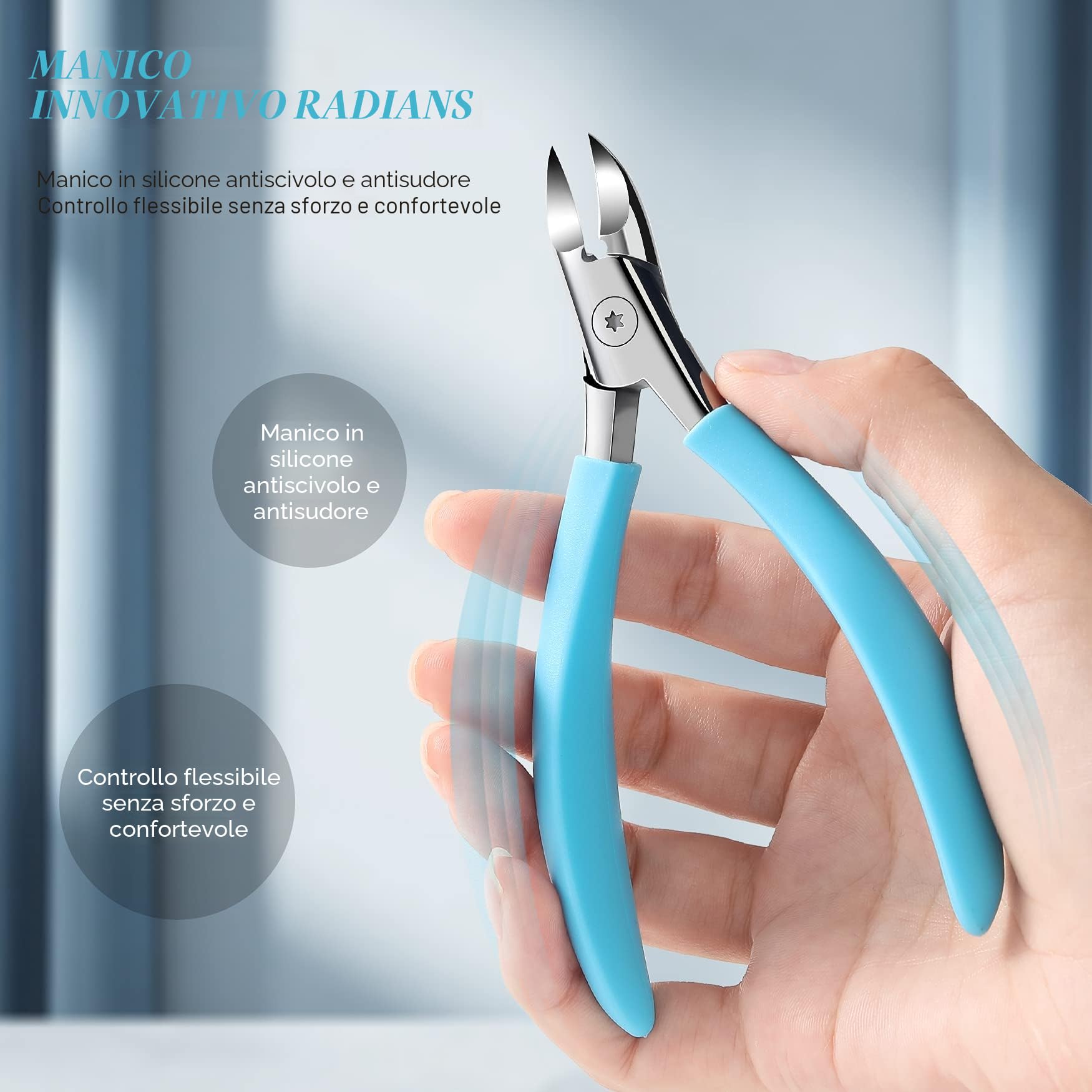 FVION Tagliaunghie Professionale Tronchesino Tagliaunghie di Precisione per Piedi per Unghie Spesse o Incarnite con Custodia in Metallo