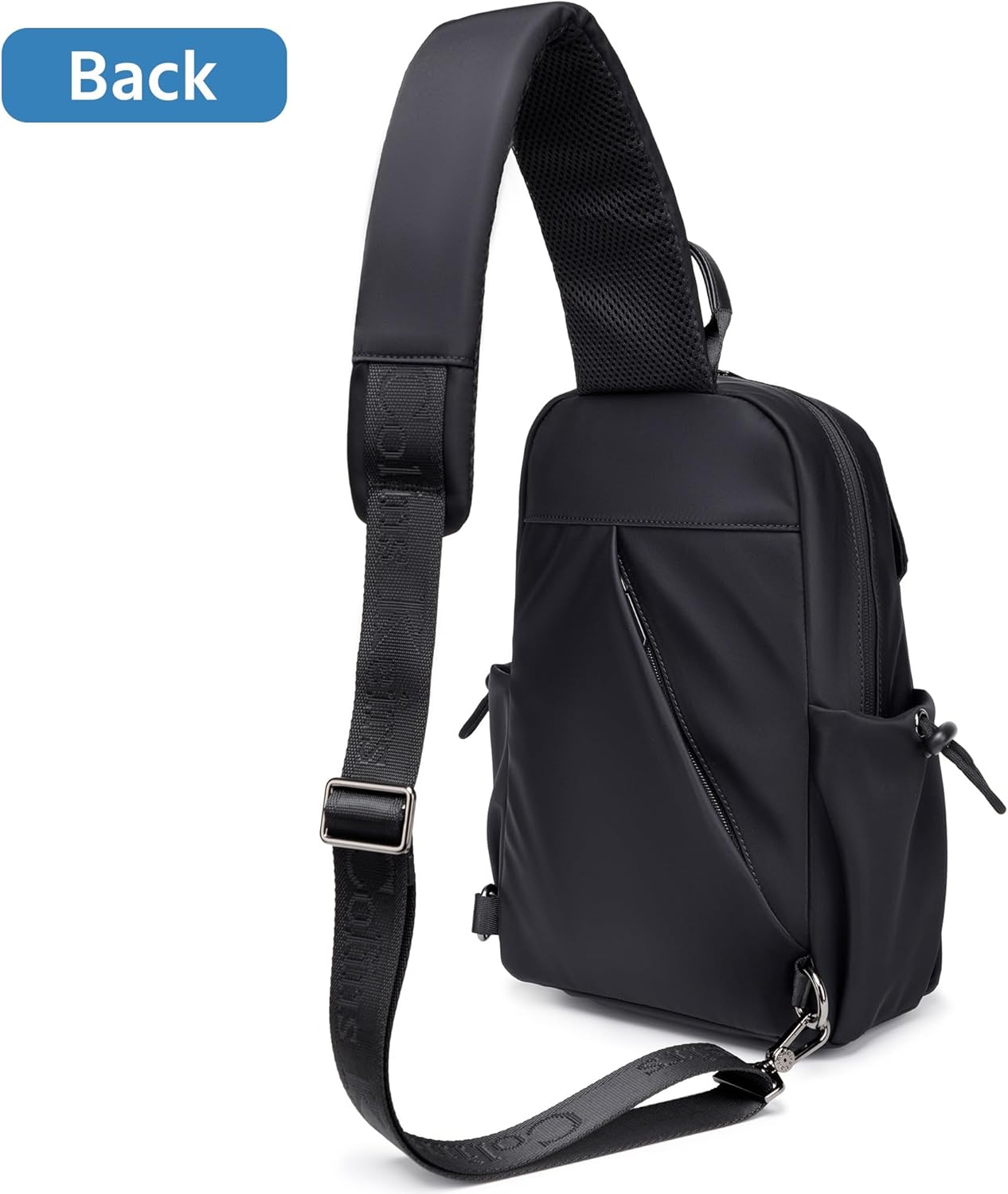 Large Travel Sling Bag for Men, Waterproof Crossbody Chest Bag for Leisure Vacation, Black Shoulder Bag Every Day - Image 6