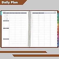 Vista 4 de Agenda y agenda de citas 2026-2027 – Agenda diaria grande por hora 2026-2027, julio 2026 a junio 2027, 8.5 x 11 pulgadas, agenda de citas