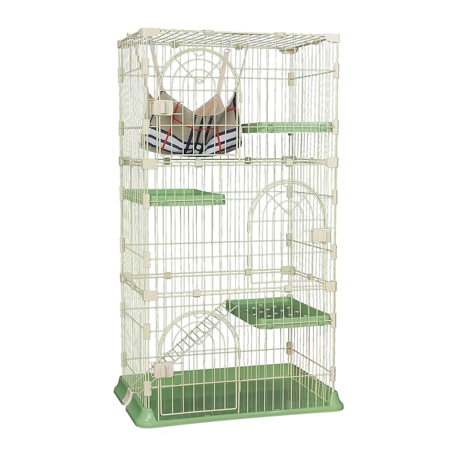 キャットケージ　猫用品　グリーン　高さ163cm キャットケージ グリーン キャットケージ 猫用品 グリーン 高さ