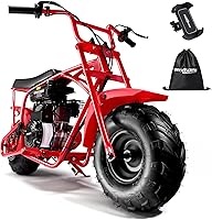 Vista 22 de Oryxearth Mini bicicleta de tierra todoterreno de 105cc de 4 tiempos, 28mph, a gasolina con transmisión automática y arranque de tirón para adultos
