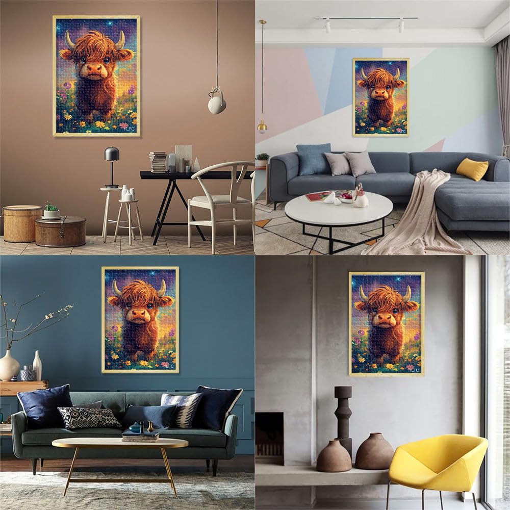 Puzzle 2000 pièces pour Adultes, Joli bébé Yak, Jeu éducatif, défi, 70x100cm, pour Adolescents de 14 Ans et Plus
