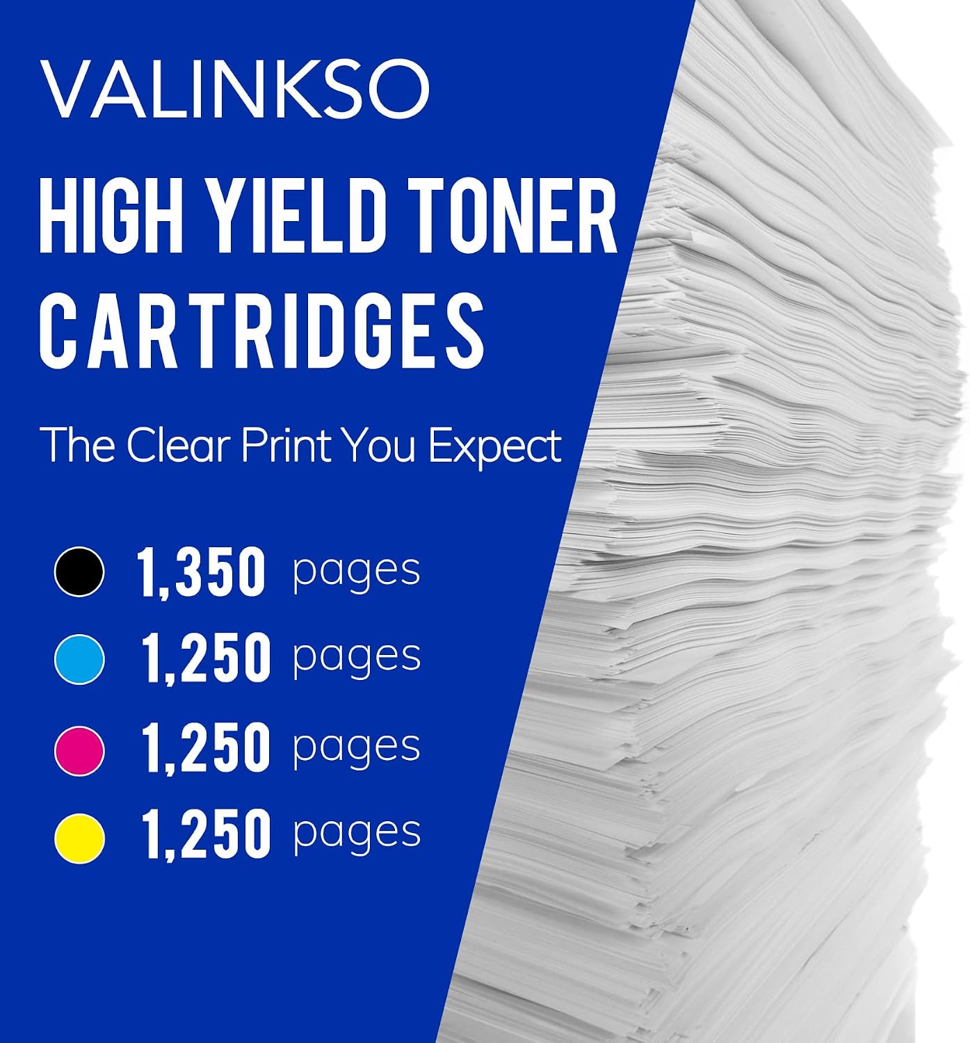 206A Toner Cartridges 4 Pack (with Chip) Compatible Replacement for HP 206A 206X W2110A W2110X Work for HP Color Pro MFP M283fdw M283cdw Pro M255dw M283 M255 M282 Series Printer High Yield