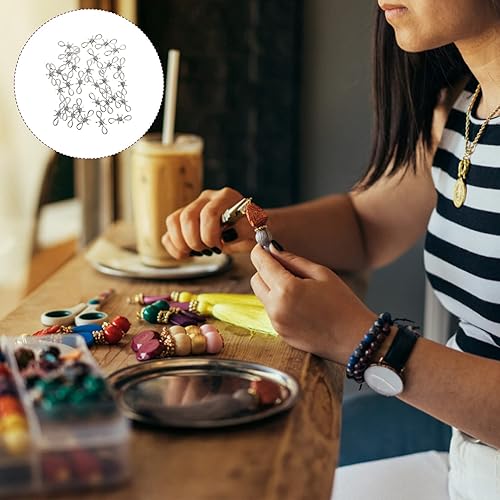 Miniatura 4 de 30 piezas de aleación de alambre de púas collar de cadena colgante de espina DIY cadena de mano dijes DIY pulsera collar con anillos de salto