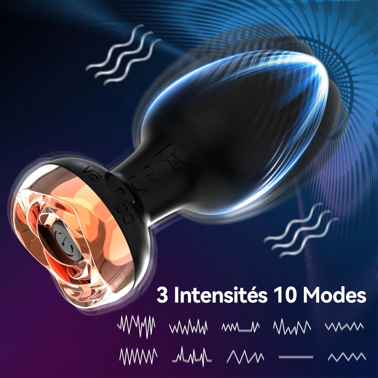 Plug Anal Vibradorador Hombre Butt Plug Anales,con Vibración Vibrador Anal Juguetes Eróticos para Pareja Sexuales 10 Modo Consoladores.. para Mujer Vibradores con Mando Distancia Carga, 241205-12