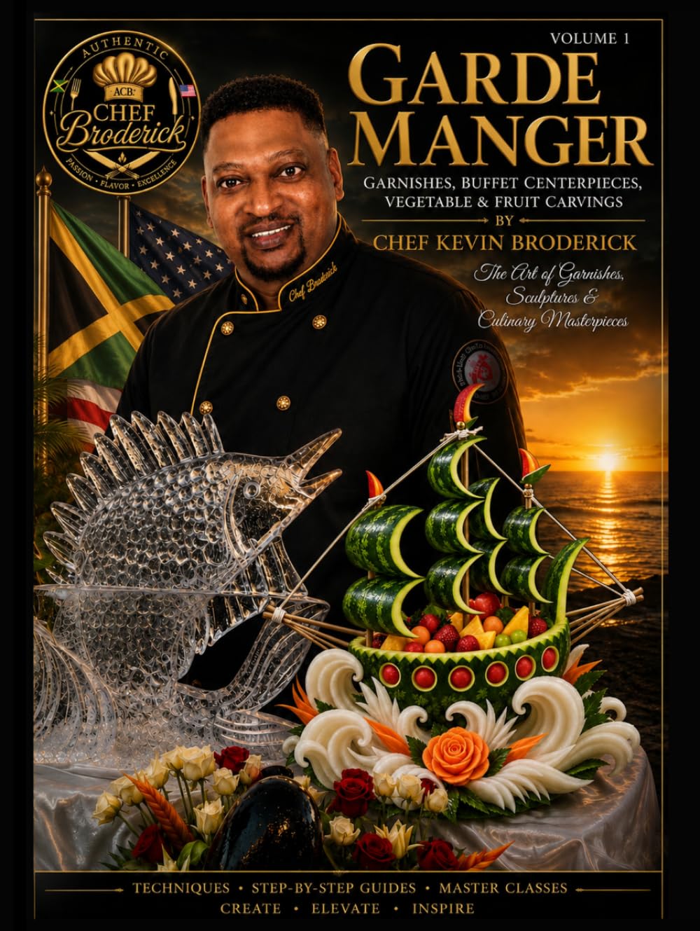 Garde Manger: Garnishes, Buffet center pieces, Vegetable and Fruit Carvings by Chef Kevin Broderick